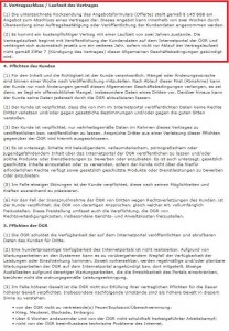 Ziffer 6. Peise / Zahlung und Ziffer 7. Kündigung des Vertrages bei der ÖGR GmbH.